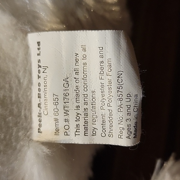 Vtg Stuffed Animal White Billy Goat Peekaboo Toys Plush Soft Big Eyes 22" - Picture 9 of 10